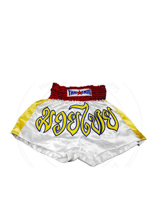 Thai Smai Ανδρικό Σορτσάκι Kick/Thai Boxing Λευκό