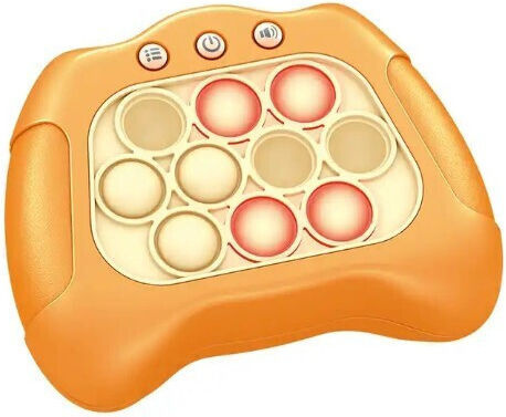 Pop It Fidget Spielzeug Flippy Konsole Interaktives Spiel Stressabbau Batteriebetrieben Abs Silikon Orange 12 x 10 x 5,8 cm