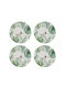 Artekko Plate Shallow Ceramic Green with Diameter 26.9cm 4pcs