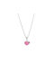 Senza Silver Chain Kids Necklaces Heart SSR3665SPK