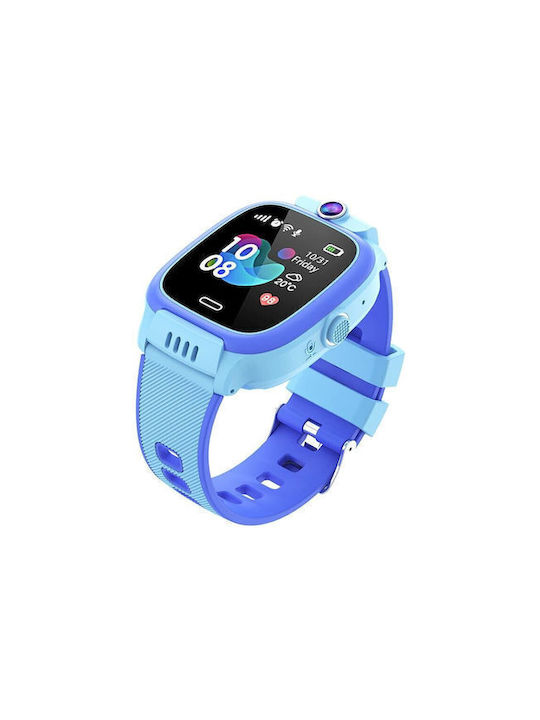 Kinder Smartwatch mit Kautschuk/Plastik Armband Blau