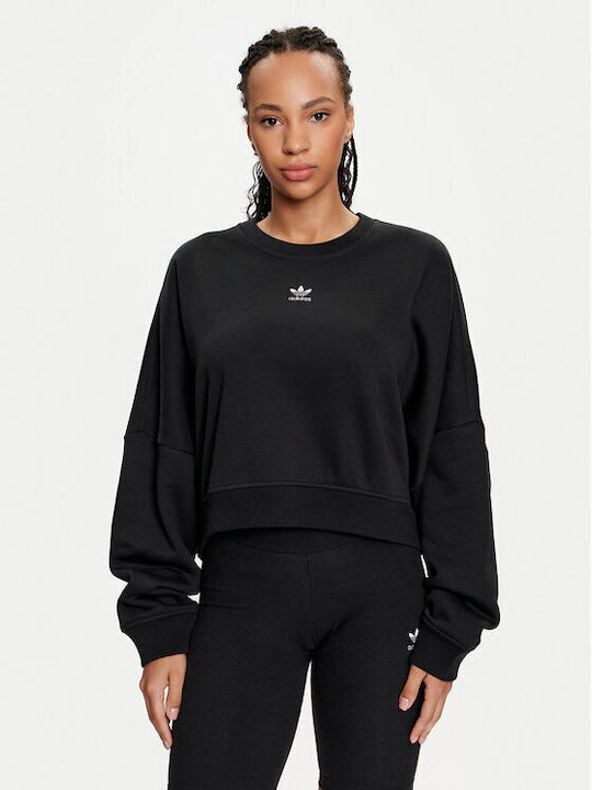 adidas Women's Fleece Sweatshirt BLACK