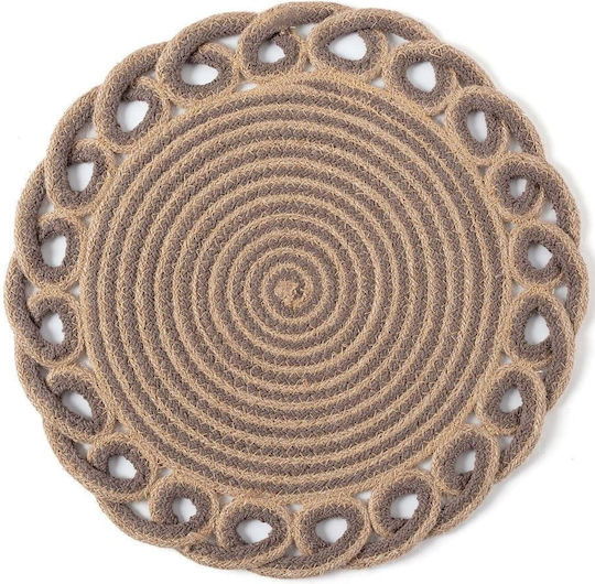 Silk Fashion Platzdeckchen Rund Korbweide Gray 38cm 1Stück