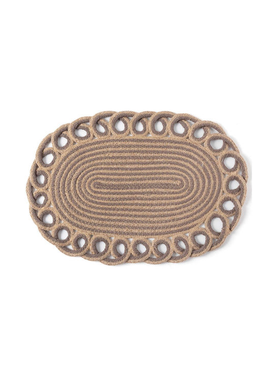Silk Fashion Σουπλά Ψάθινο Γκρι 50x35cm
