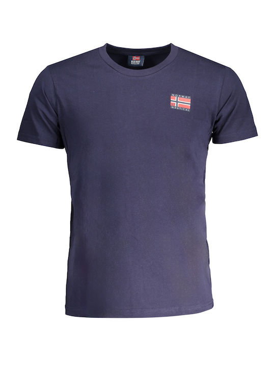 Squola Nautica Italiana T-shirt Bărbătesc cu Mânecă Scurtă Albastru