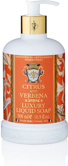 Saponificio Artigianale Fiorentino Luxury Liquid Soap Citrus And Verbena 100% Vegetable