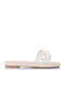 Women's Flat Sandals in Ecru Color