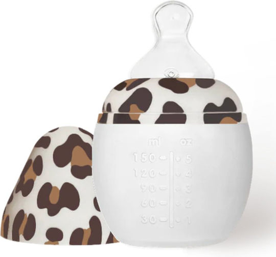 Elhee Plastic Baby Bottle Anti-Colic with Silicone Nipple Animal Print 150ml