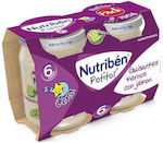 Nutriben Babykost-Glas Potito Dinner Bipack Tender Peas With Ham für 6m+ 380gr