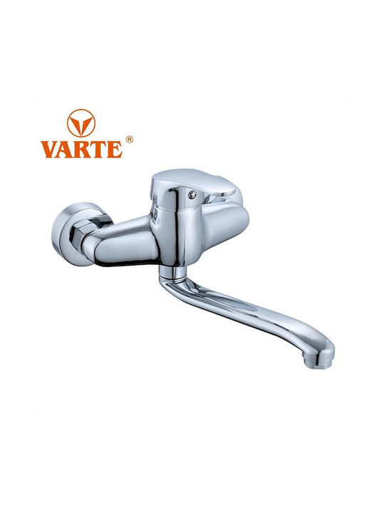 Varte Kitchen Faucet Wall Silver