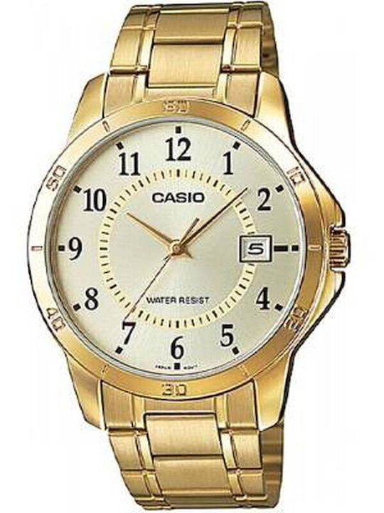 Casio Enticer Γυναικείο Ρολόι 30mm Μπαταρίας με Χρυσό Μεταλλικό Μπρασελέ