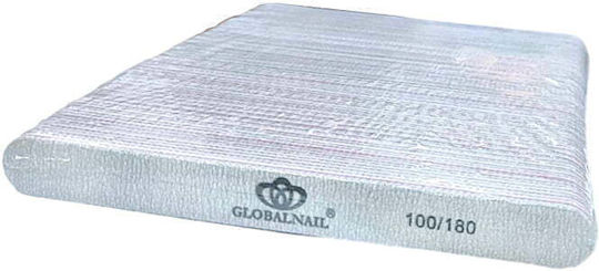 Globalnail Straight File 100/180 50pcs