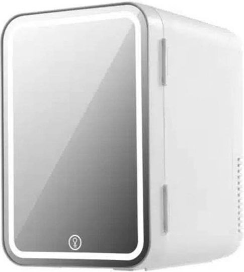 Cosmetic Refrigerator 4lt With Mirror And LED Lighting White