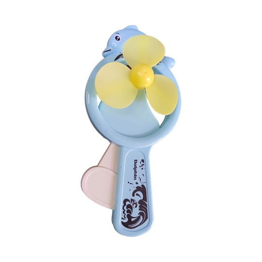 Dolphin Manual Energy Hand Mini Fan Cute Desgin Blue