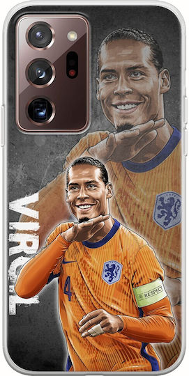 Euro 2024 Virgil Van Dijk Samsung Galaxy Note 20 Ultra Flexibles TPU Transparentes Silikon