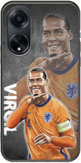 Евро 2024 Virgil Van Dijk Oppo A98 5g Черен Tpu Черен Силикон
