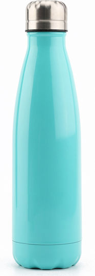 Tpster Flasche Thermosflasche Rostfreier Stahl 500ml Cyan