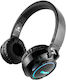 B20 Bluetooth Wireless On Ear Headphones with Radio with 8 hours of Operation Black