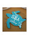 Hanging Turquoise Wooden Wall Decor 24x38cm