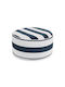Пуф За Табуретка Бъркани Столове И Пуфове Stripes Син 53x53x23см