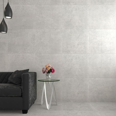 Icon Floor Interior Matte Porcelain Tile 61x61cm Silver