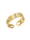 Women's Gold Plated Steel Ring