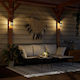 vidaXL Set of 2 Wall Solar Lights Lanterns Warm...