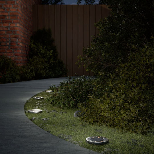 vidaXL Set of 12 Floor Solar Lights 10lm Warm White with Photocell IP65 11cmx13cmcm