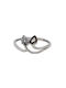 Kosmima1 Ring with Pearls made of White gold 14K