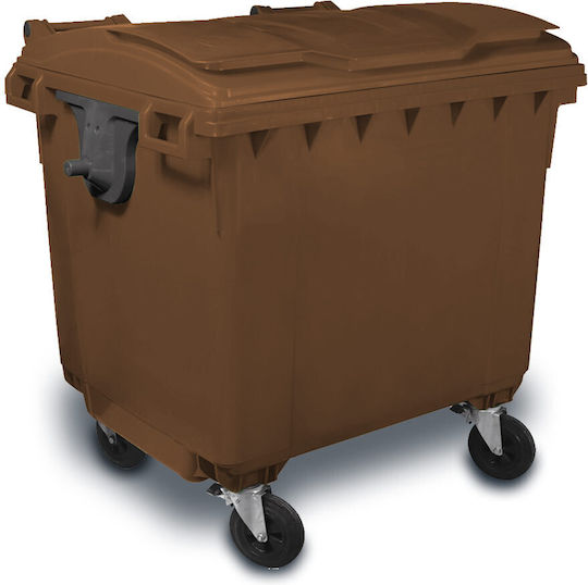 Green City International Plastic Coș de gunoi Deșeuri 660lt Maro