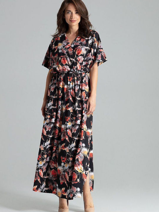 Lenitif Maxi Dress with Ruffle Black