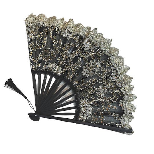 Black Wooden Carnival Fan VEN-634238