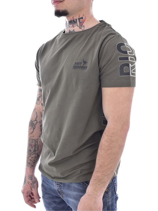 Just Emporio Herren T-Shirt Kurzarm Khaki