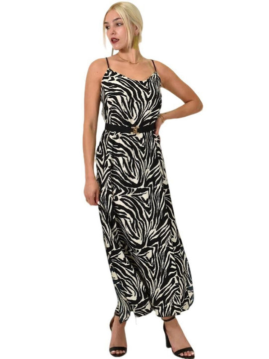 Potre Midi Evening Dress Animal Print