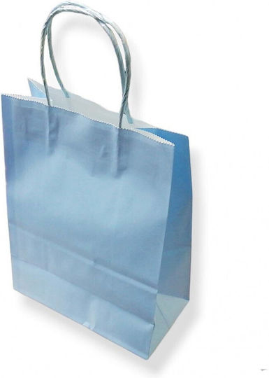 Papier Tasche für Geschenke Blau 25x19cm.