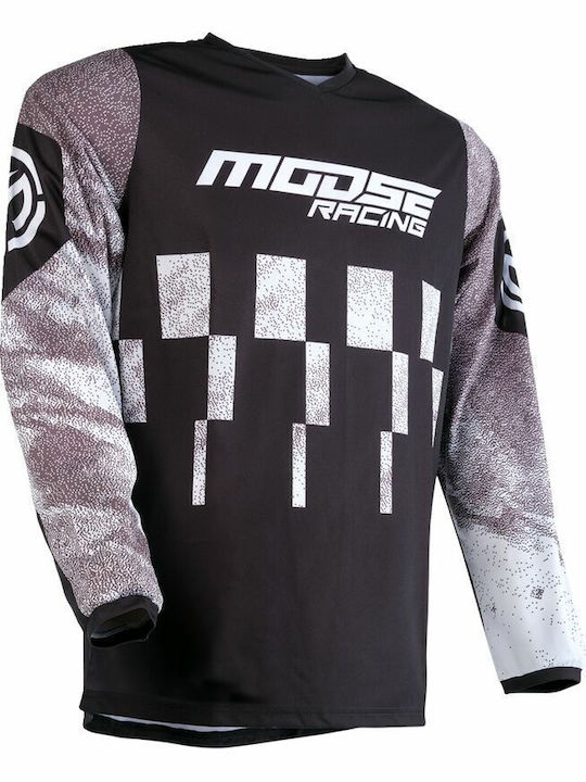 Moose Racing Qualifier Pentru bărbați Tricou Motocross Mânecă lungă Negru Culoare