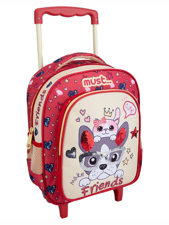 Schulranzen Trolley Kindergarten mit Flaschenhalter Mehrfarbig 27 x 10 x 31cm