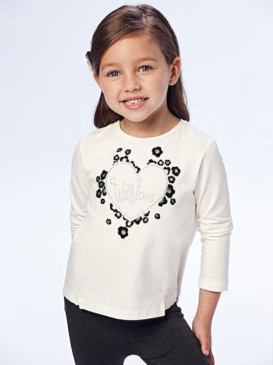 Mayoral Kids Blouse Long Sleeve Ecru