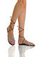 Flache Sandalen für Damen in Schwarz Farbe