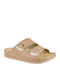 Women's Flat Sandals Anatomic in Beige Color