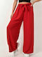 Potre Women's Fabric Trousers Red