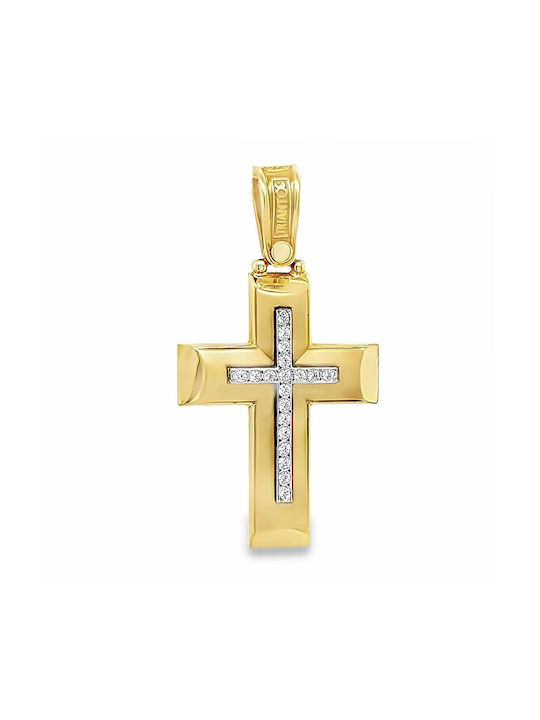 Xryseio Women's White Gold Cross 14K