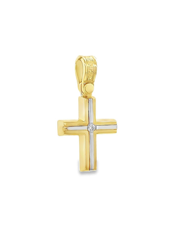 Xryseio Damen Gold Kreuz 14K