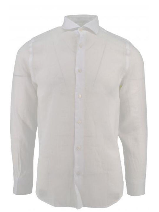 Portofiori Geranio-933 Λινό Πουκάμισο White