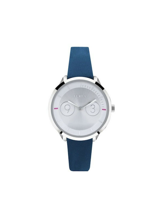 Furla Watch with Blue Leather Strap