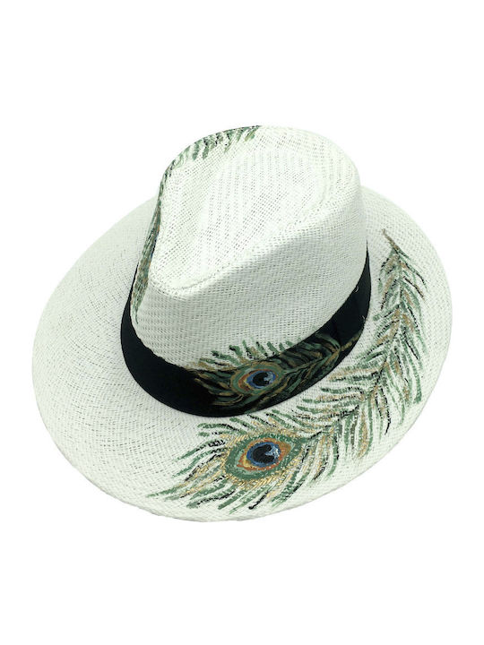 LiebeQueen Wicker Women's Hat White