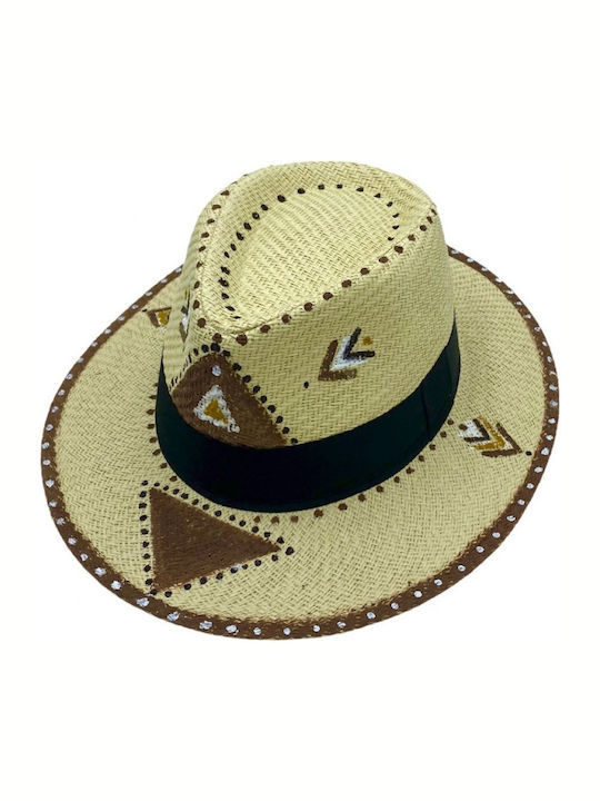 LiebeQueen Wicker Women's Hat Beige