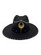 LiebeQueen Wicker Women's Hat Black