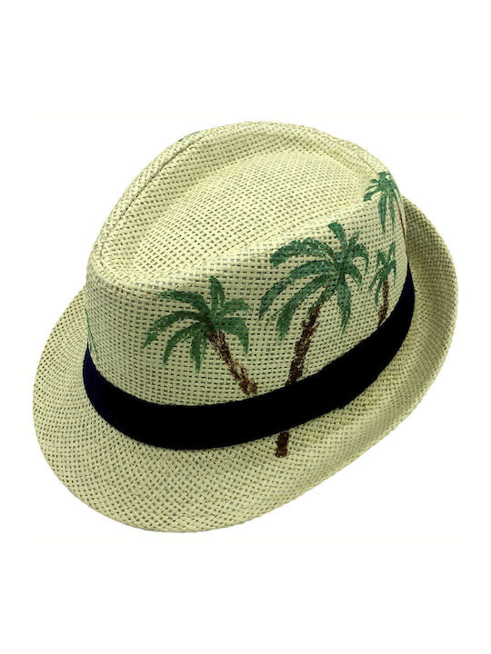 LiebeQueen Pălărie Pentru Femei Din Paie Fedora Bej