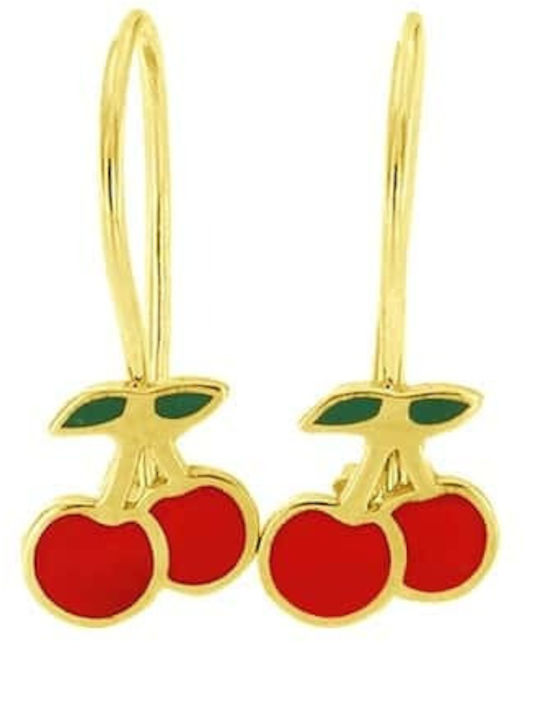 Eforo Gold Plated Kids Earrings Pendants made of Silver